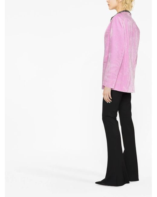Etro Pink Maxi Paisley Velvet Jacket