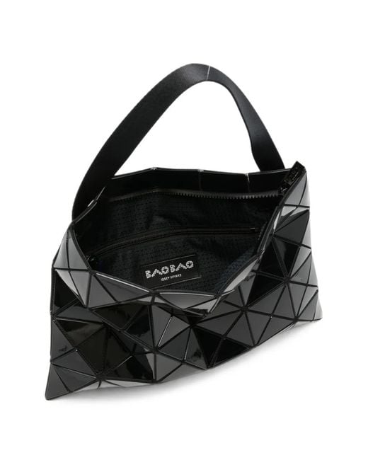 Issey Miyake Black Geometric-Panel Tote Bag