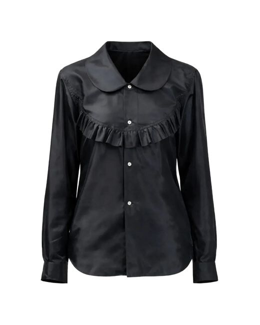 COMME DES GARÇON BLACK Black Ruffled Collar Shirt