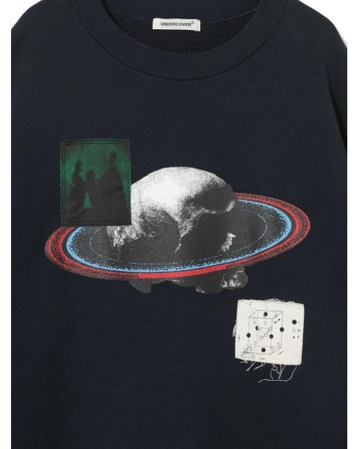 Undercover Blue Graphic-Printed Sweatshirt for men