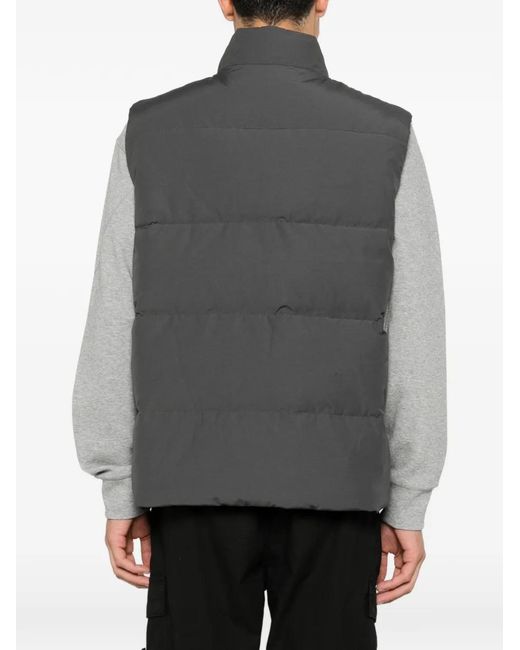 Canada Goose Gray Quilted Logo-Patch Gilet for men