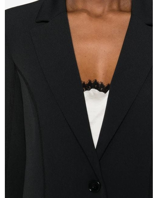 Patrizia Pepe Black Soft Cotton Blazer