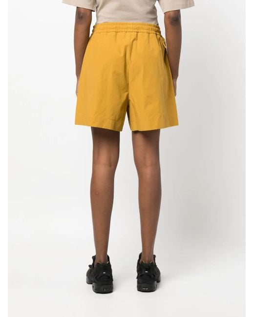 Moncler Yellow Elasticated-Waistband Shorts