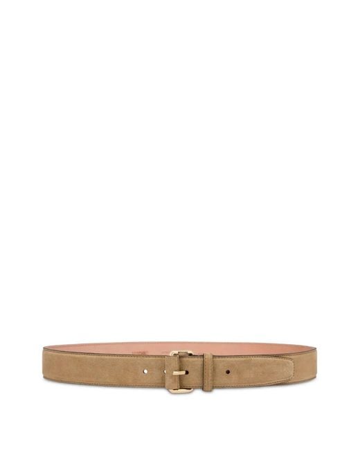 Moschino White Suede Belt for men