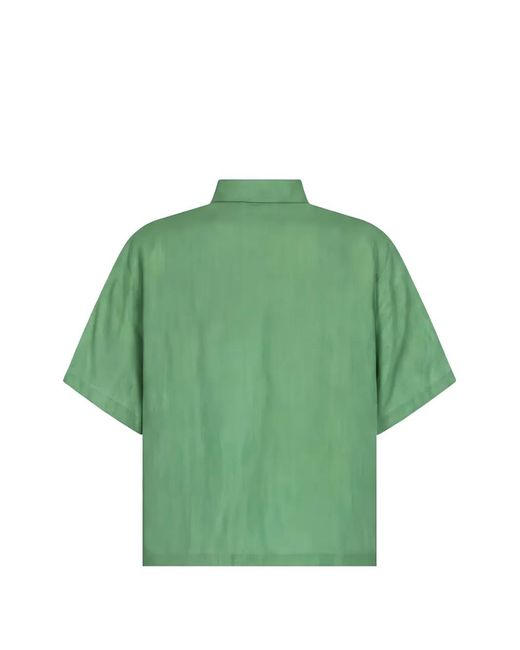 Carolina K Green Leopard-Embroidered Shirt
