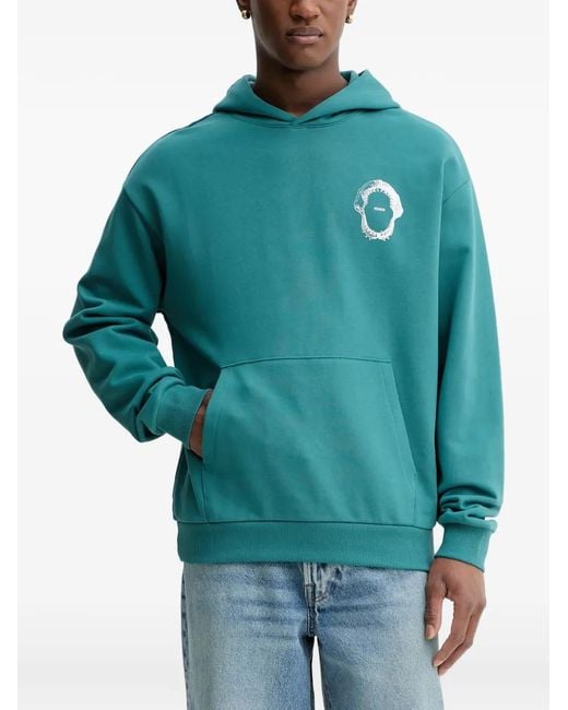 HUGO Blue Noutilex Hoodie for men
