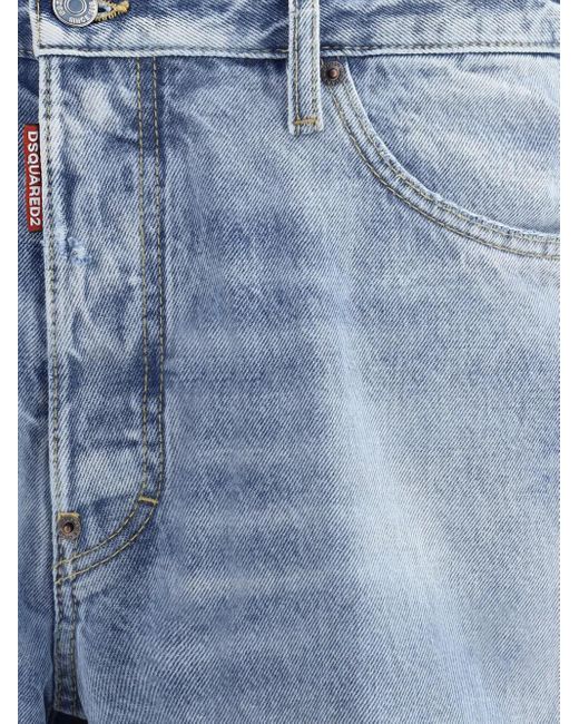 DSquared² Blue Cotton Shorts for men
