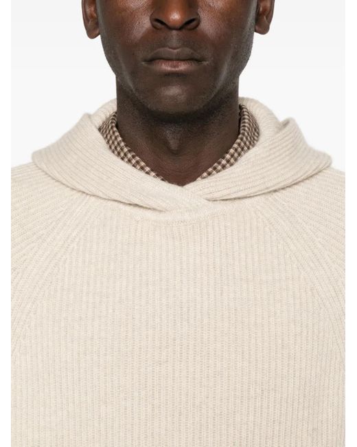 Bompard Ribgebreide Trui in het Natural voor heren