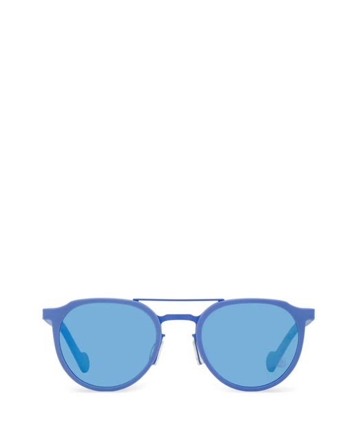 Moncler Blue Lunettes De Soleil À Monture Ovale