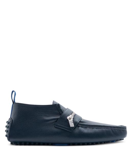 Burberry Blue Motor Leather Loafers for men