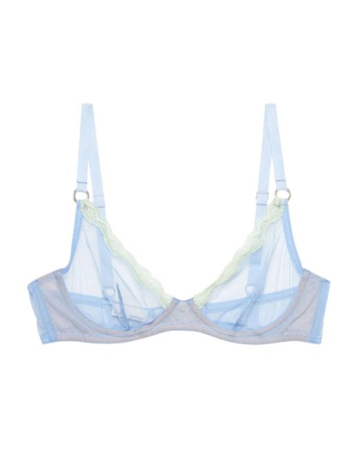 Reggiseno Semi Trasparente di Fleur du Mal in Blue