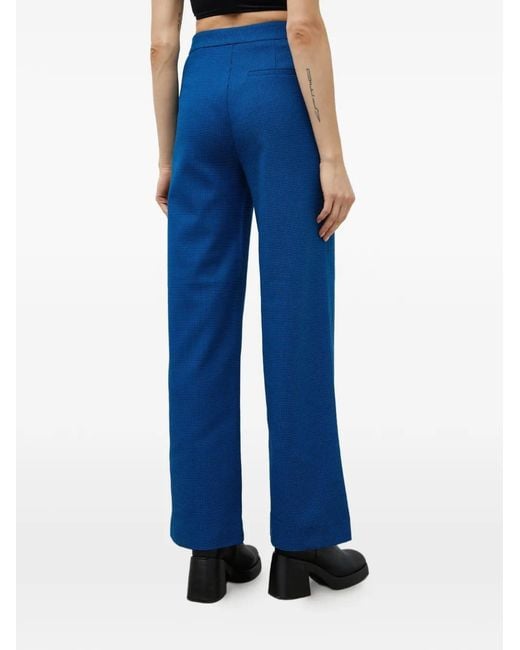 Gestuz Blue Pocket Houndstooth Trousers