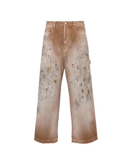 Vaqueros Carpeter Estilo Baggy DSquared² de hombre de color Natural