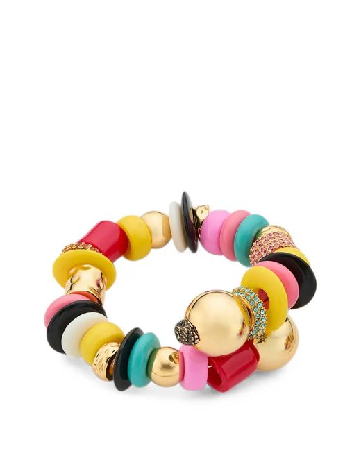 Kurt Geiger Pink Large Multi-Bead Bracelet