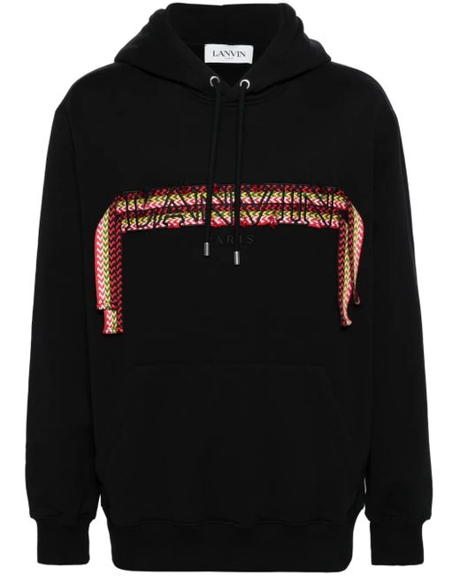 Lanvin Black Curblace Oversized Hoodie for men