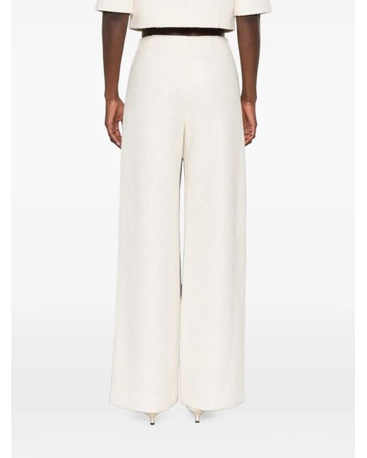 Maje White Pantalon À Coupe Droite