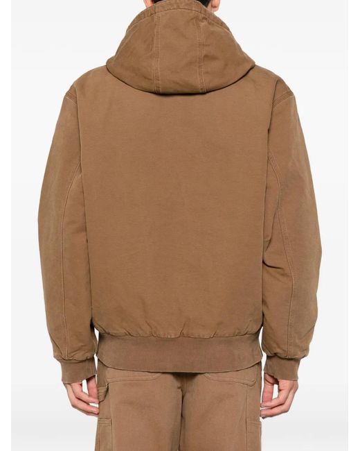 Carhartt Brown Og Active Hooded Jacket for men