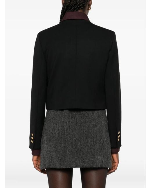 P.A.R.O.S.H. Black Buttoned Pocketed Jacket
