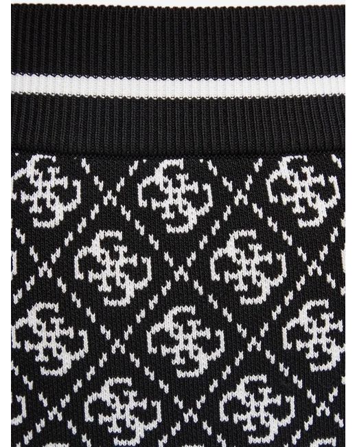 Guess Black Patterned Mini Skirt