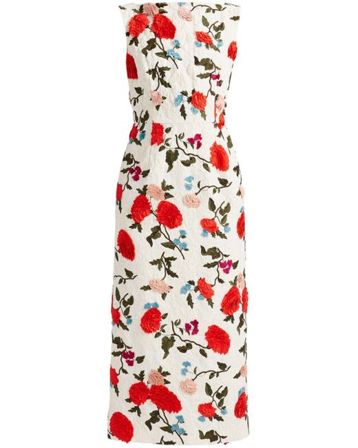 Erdem Red Floral Dress