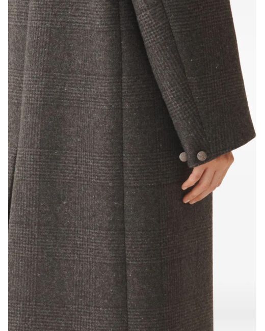 Cappotto Doppiopetto A Quadri di Fabiana Filippi in Gray