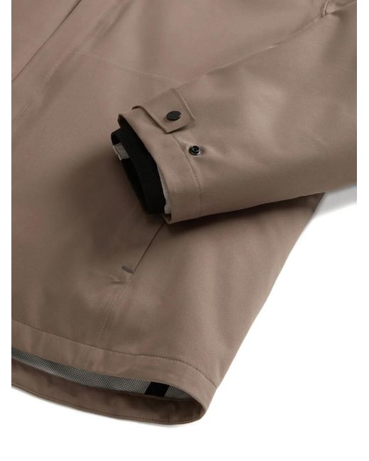Giacca Trapuntata Con Cappuccio di Woolrich in Brown da Uomo