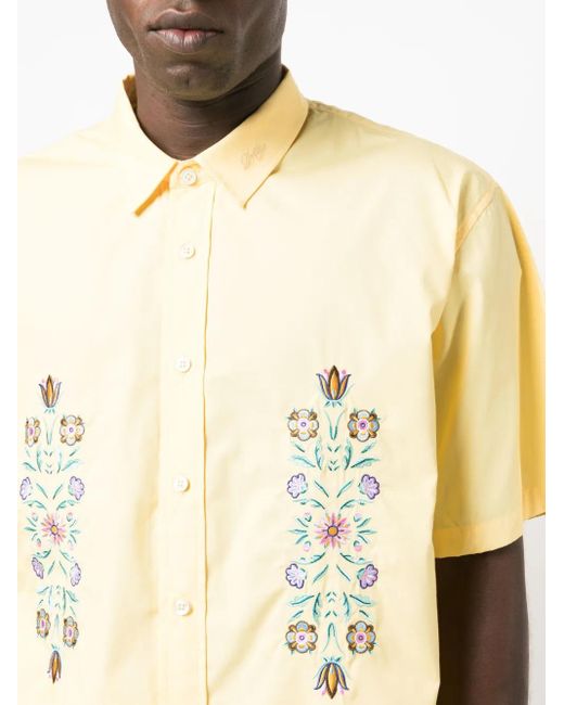 Drole de Monsieur Spencer Met Geborduurde Bloemen in het Natural voor heren