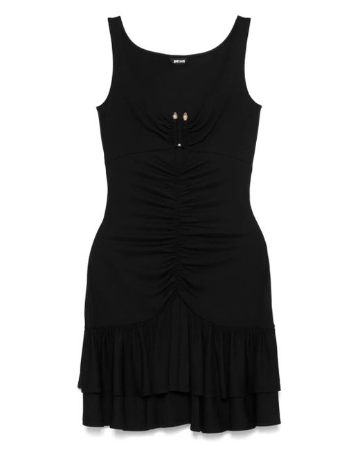 Just Cavalli Black Ruffled Mini Dress