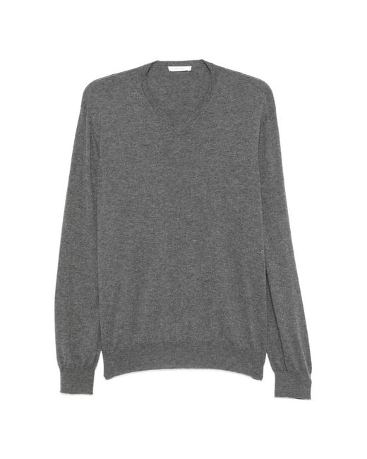 The Row Gray Mapple V-Neck Cashmere Sweater for men