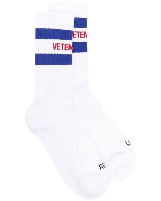 Vetements White Cotton Socks for men