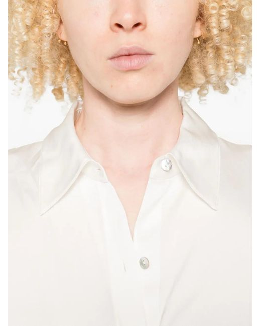 Vince White Buttoned Relaxed Shirt