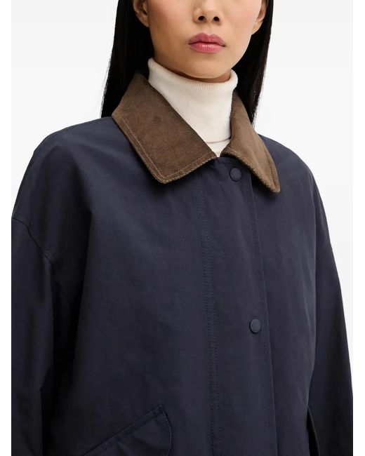 Marc O' Polo Blue Contrasting-Collar Jacket