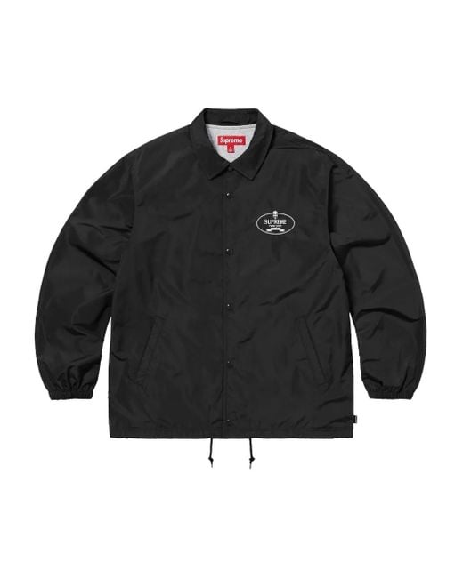 Supreme Black Crest Coaches Jacket for men