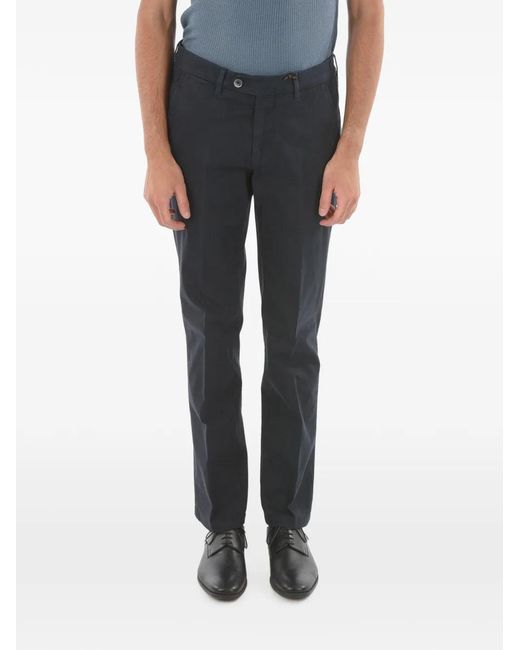 Corneliani Black Five-Pocket Cotton Chino Trousers for men