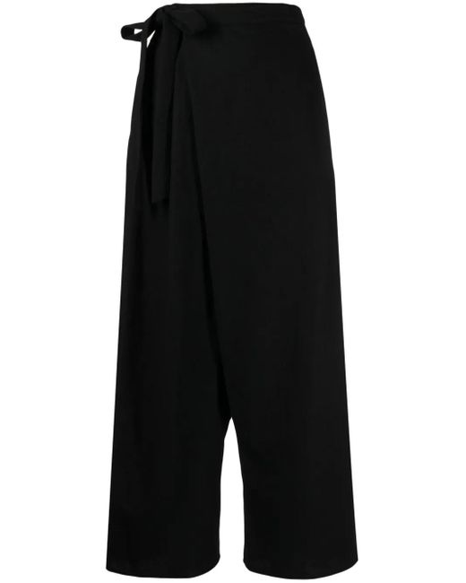 Forme D'expression Black Wraparound Drop-Crotch Trousers