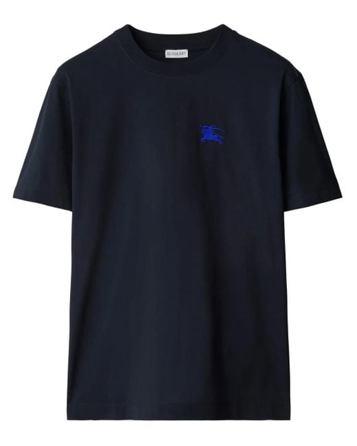 Burberry Blue T-Shirt With Logo for men