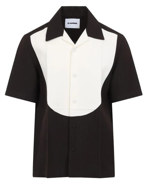 Jil Sander Tweekleurig Overhemd in het Black voor heren