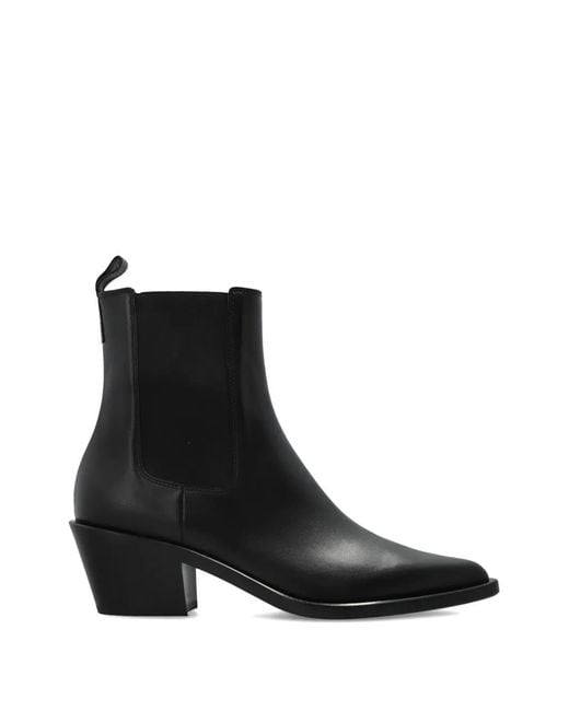 Gianvito Rossi Black Pointed-Toe Ankle Boots