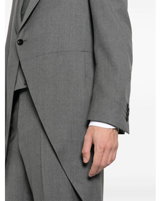 Canali Gray Single-breasted Wool Suit for men