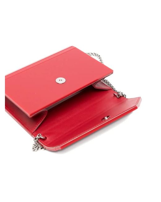 Jimmy Choo White Candy Logo-Detail Clutch Bag
