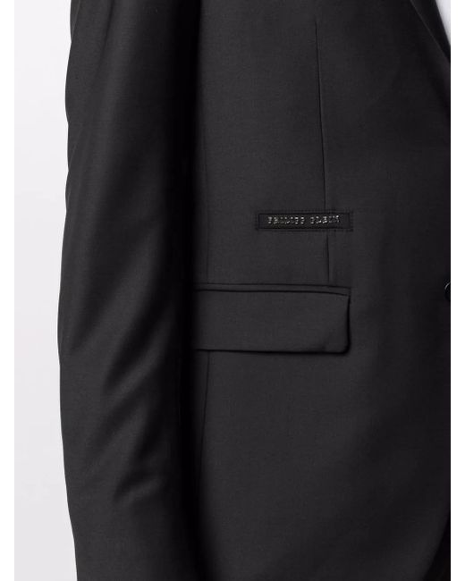 Philipp Plein Black Crystal Skull Single-Breasted Blazer for men