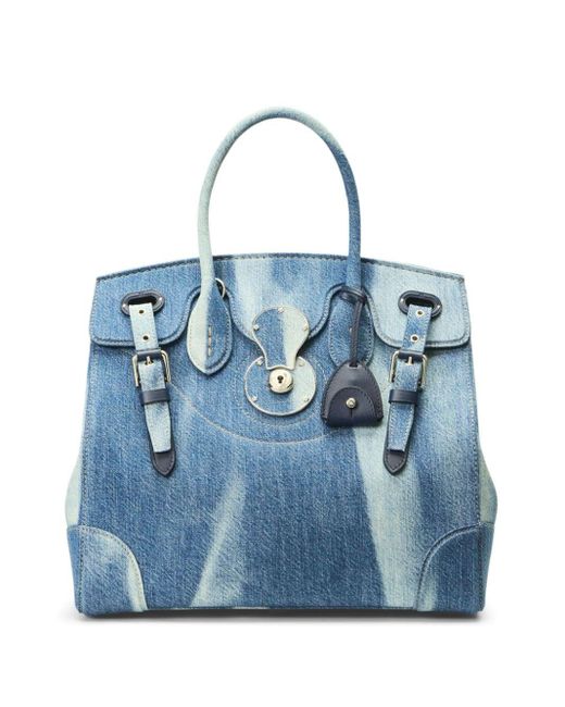 Ralph Lauren Collection Blue Soft Ricky Denim Tote Bag