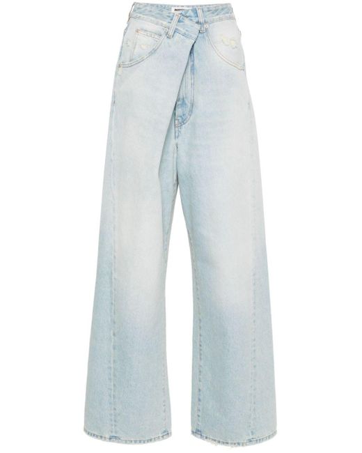 DARKPARK Blue Ines Low-rise Wide-leg Jeans