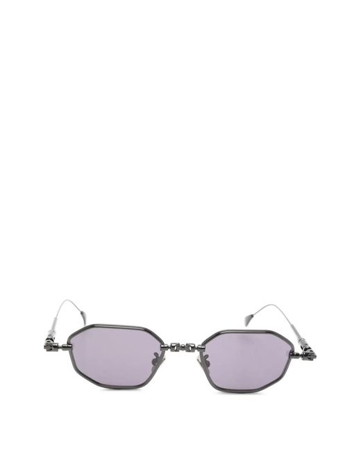 Kuboraum White Geometric-Frame Sunglasses