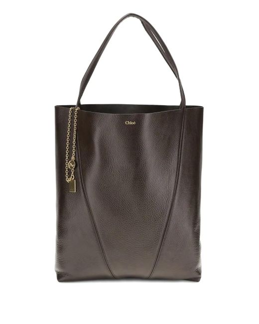 Chloé Grote Shopper Met Ketting in het Black