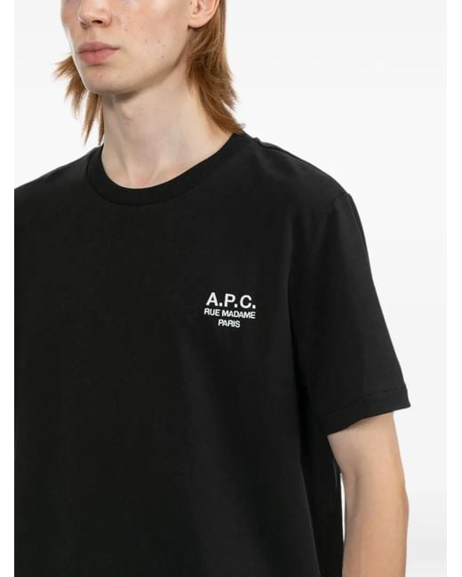 A.P.C. Black T-Shirt Rue Madame