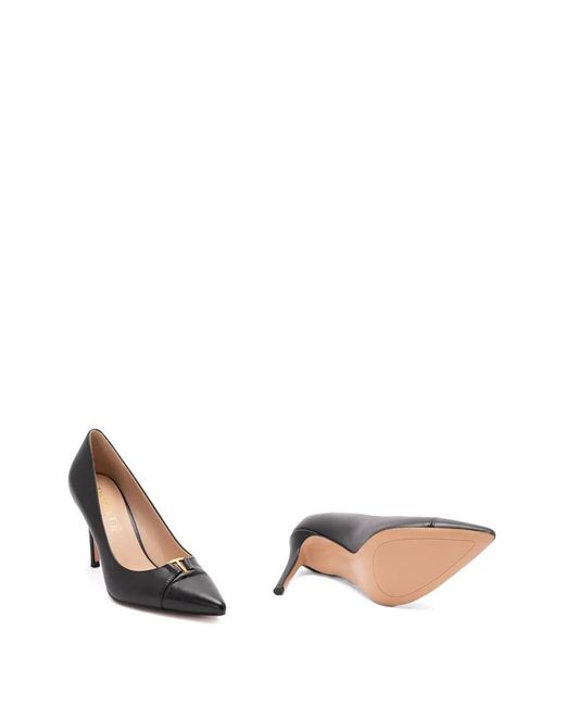 Twinset Brown High Heeled Leather Court Shoes