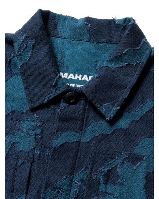 Camicia Con Stampa Camouflage di Maharishi in Blue da Uomo