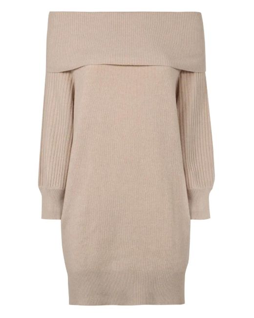 Agnona Natural Schulterfreier Pullover