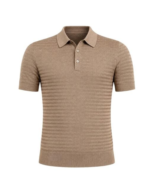 Dolce & Gabbana Natural Short-Sleeve Polo Shirt for men